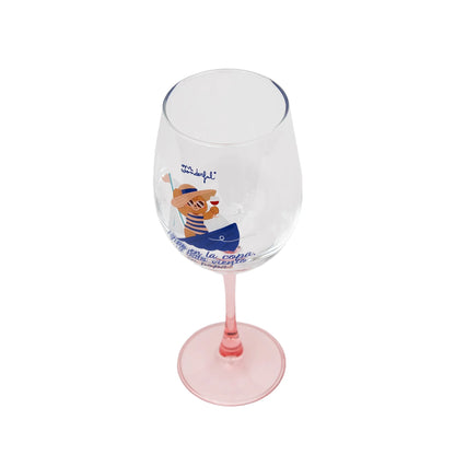 Copa de vino de vidrio 47 cl “Vino en la copa ¡y todo viento en popa!”