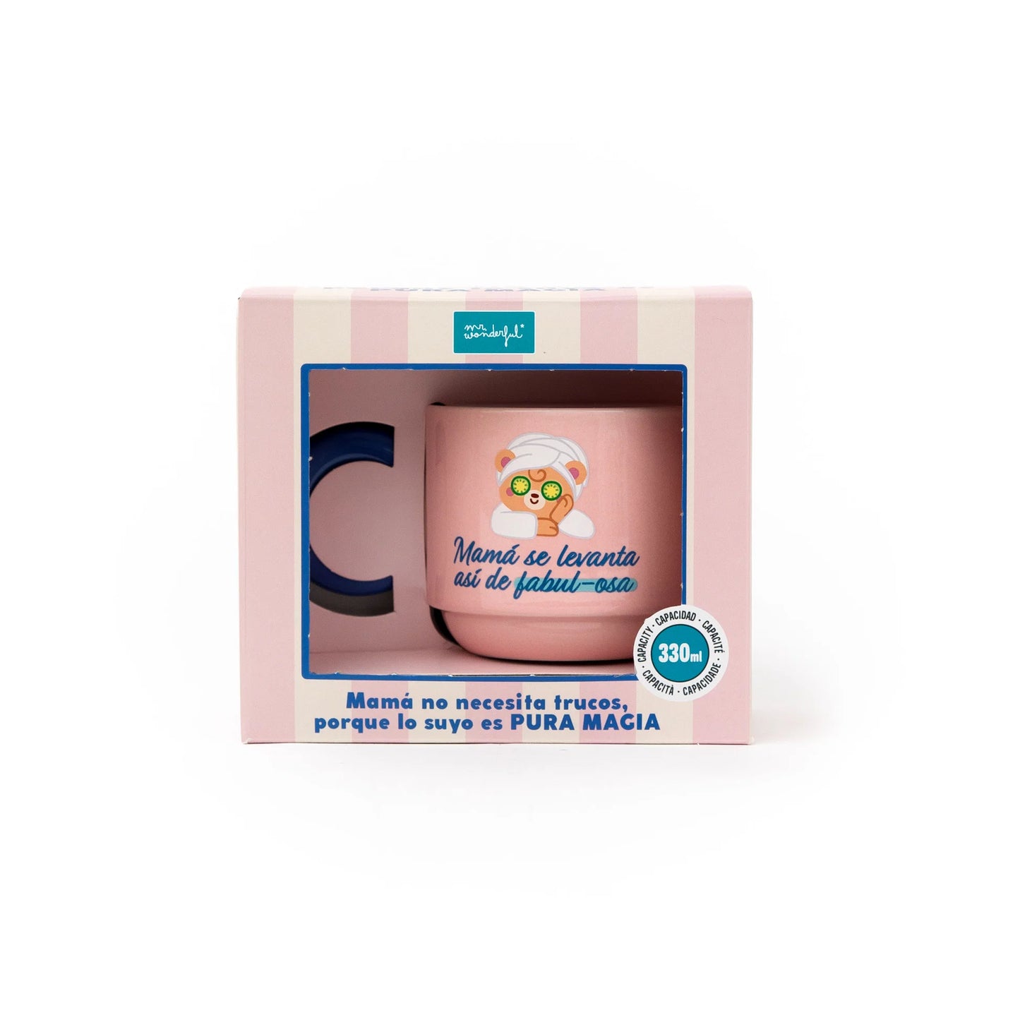 Taza apilable de cerámica “Mamá se levanta así de fabulosa”