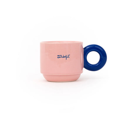 Taza apilable de cerámica “Mamá se levanta así de fabulosa”
