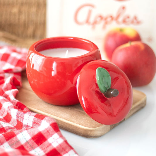 Vela Aromática en Forma de Manzana Roja